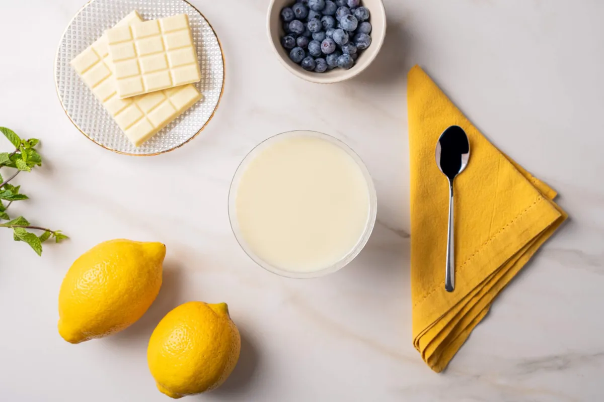 Budino al cioccolato bianco e limone