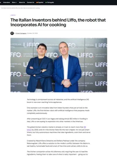 The Italian inventors behind Liffo, the robot that incorporates AI for cooking