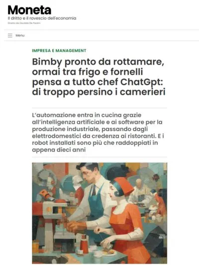 Tra frigo e fornelli pensa a tutto chef ChatGpt: di troppo persino i camerieri