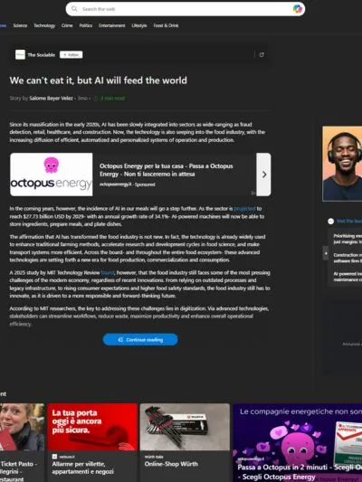 We can’t eat it, but AI will feed the world