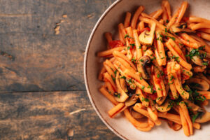 Casarecce al sugo di funghi