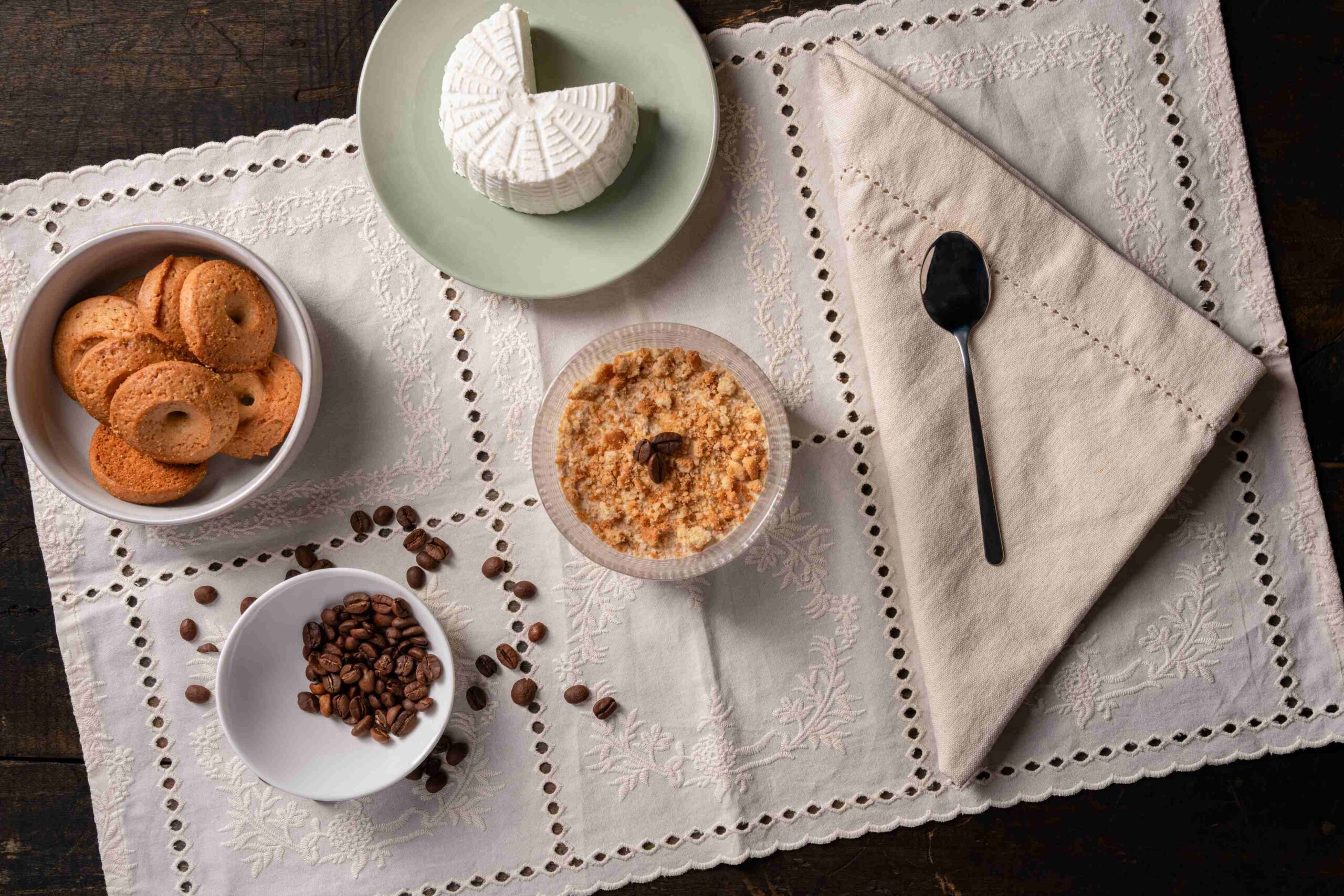 Ricotta and coffee dessert