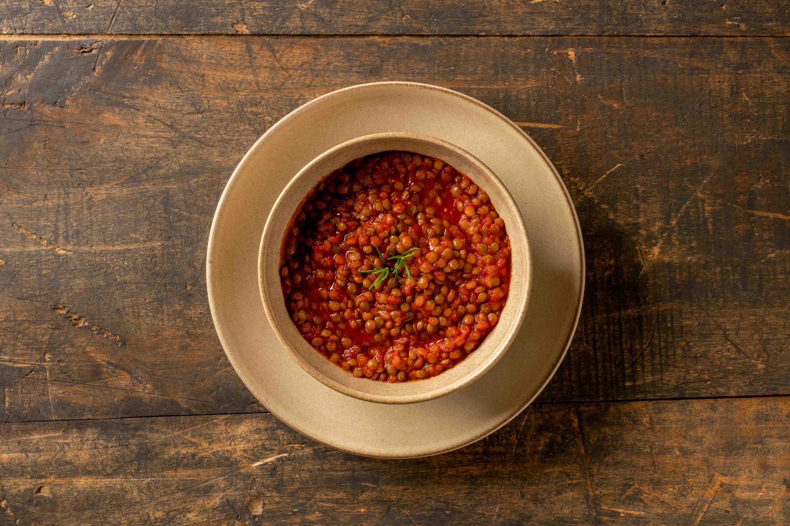 Lentils with tomato