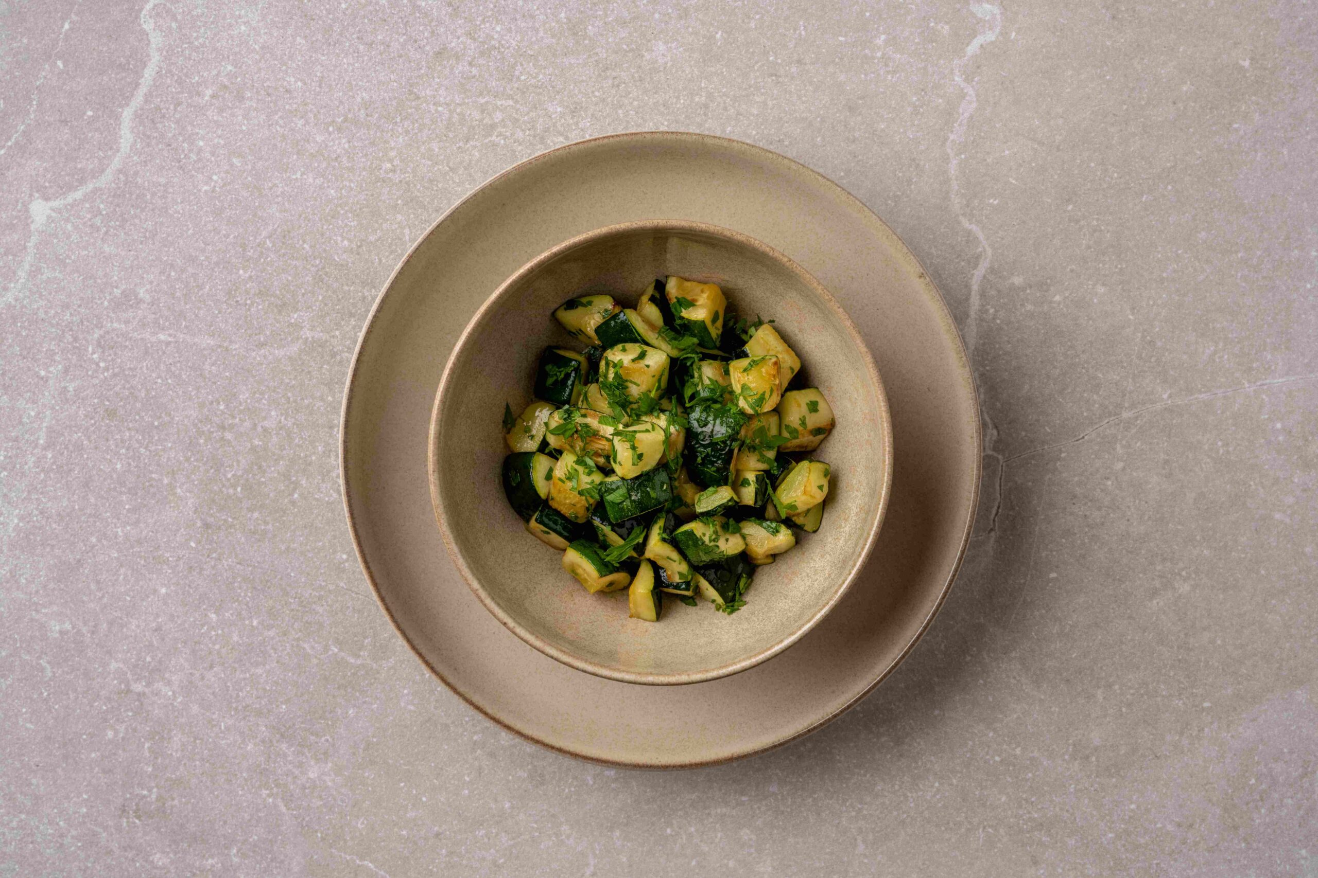 Sautéed courgettes