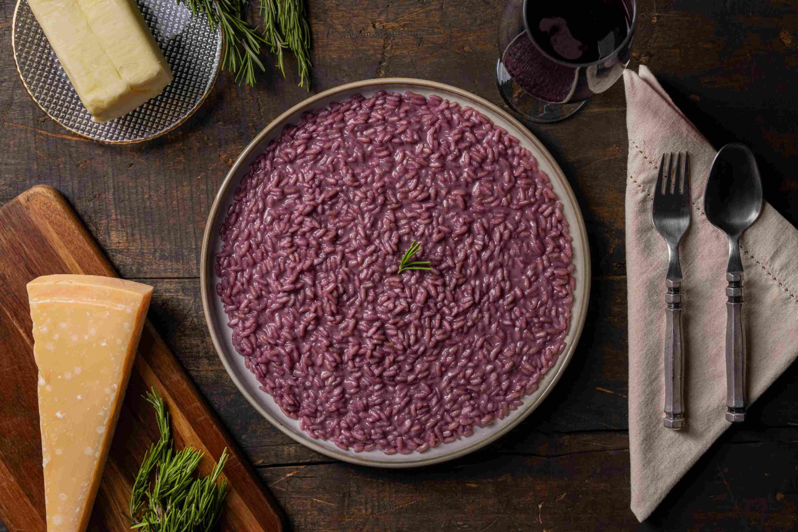 Red wine risotto