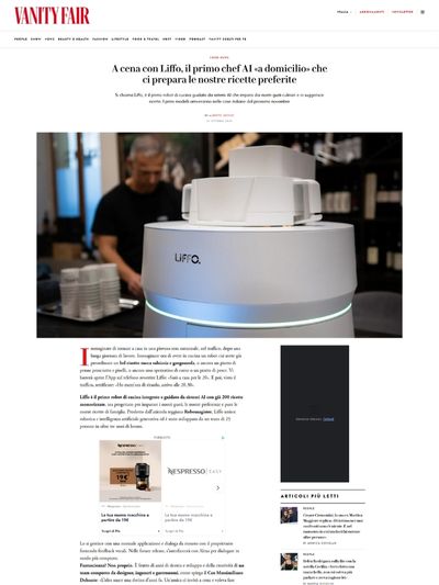 A cena con Liffo, il primo chef AI «a domicilio» che ci prepara le nostre ricette preferite