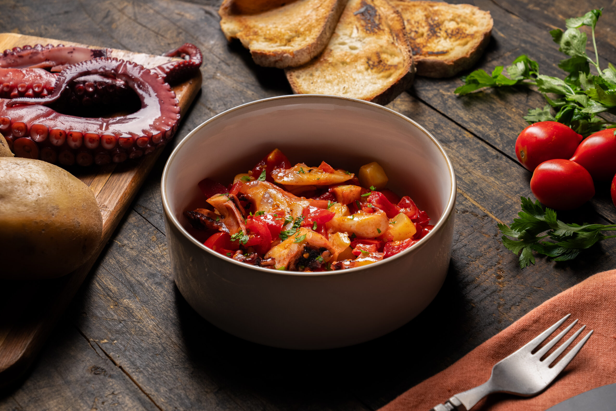 Octopus with potatoes