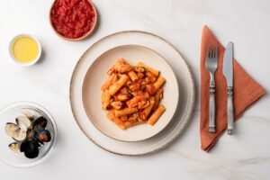 Tortiglioni cozze e vongole