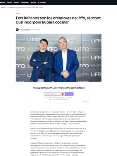 Dos italianos son los creadores de Liffo, el robot que incorpora IA para cocinar