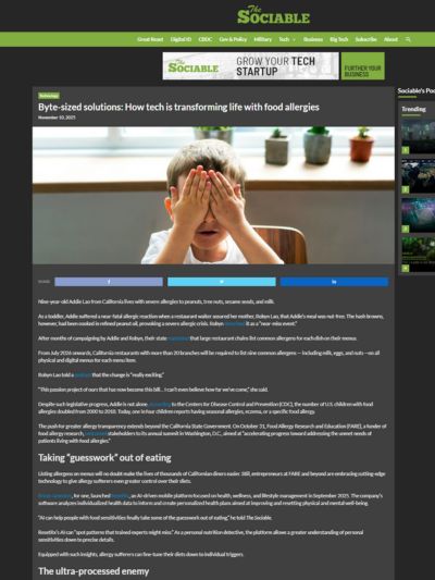 Byte-sized solutions: How tech is transforming life with food allergies 
