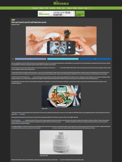 We can’t eat it, but AI will feed the world